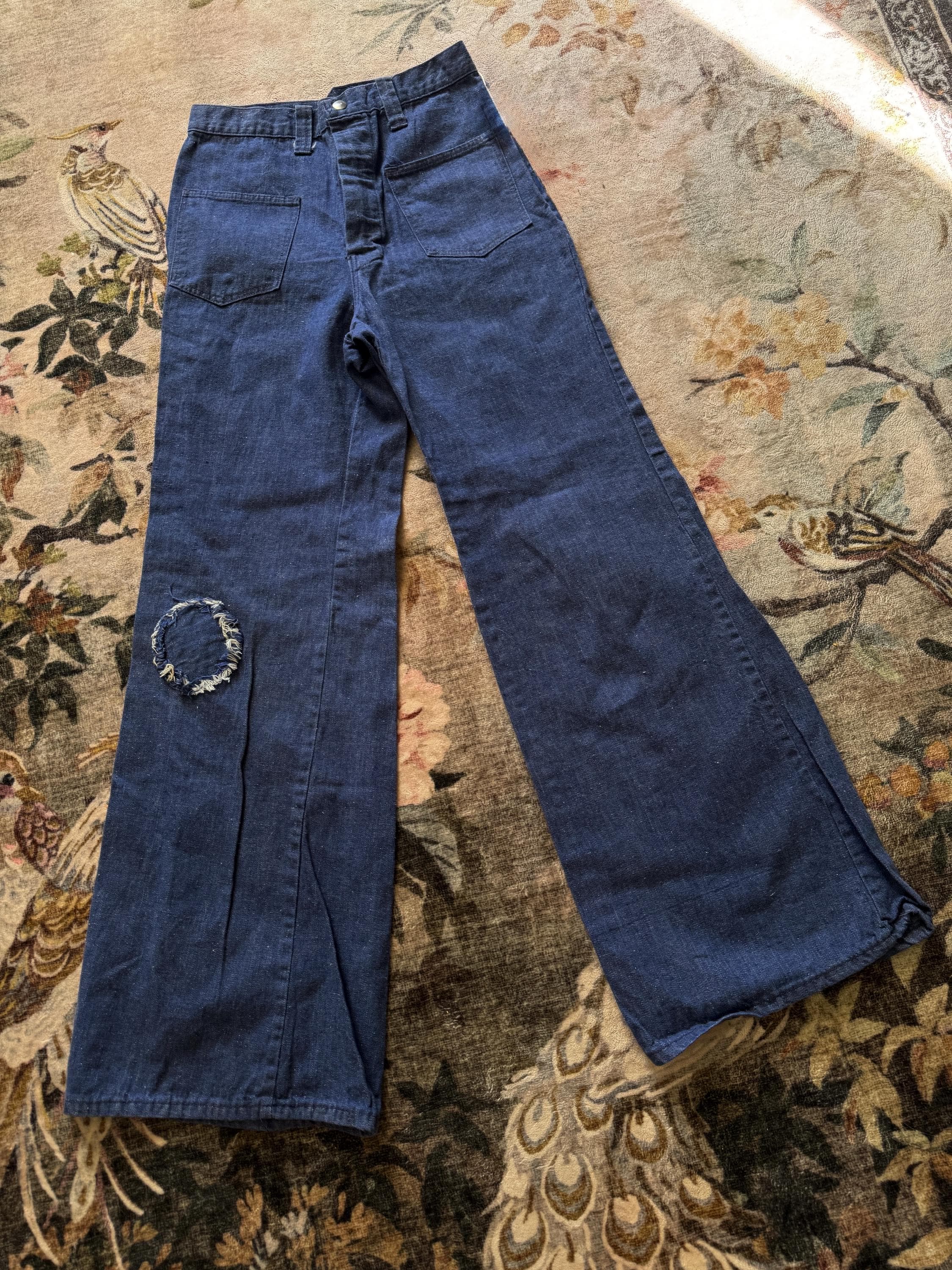 1970s  Deadstock Frayed Flares, photo 1