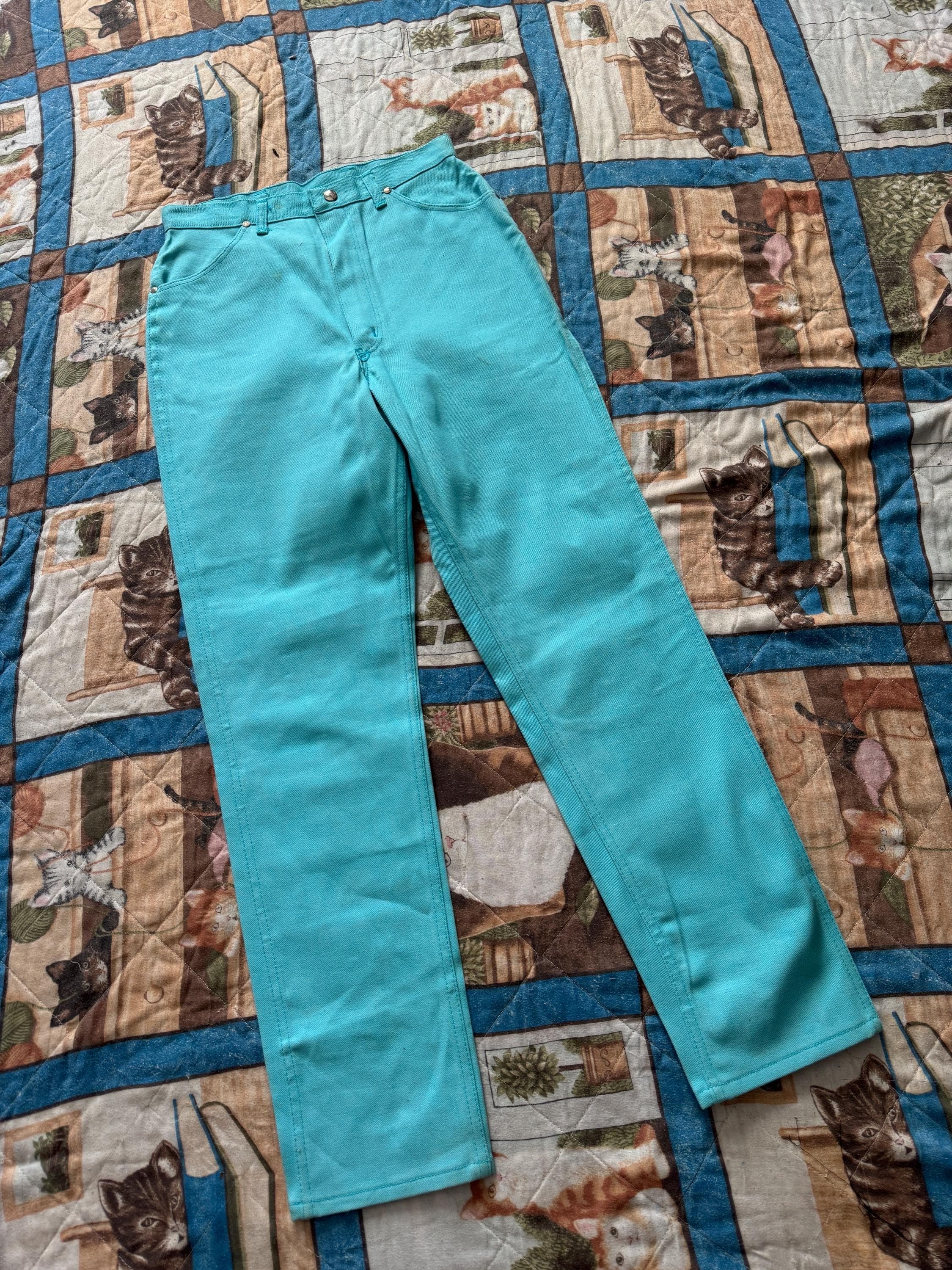 1960s  Deadstock Bright Blue Denim