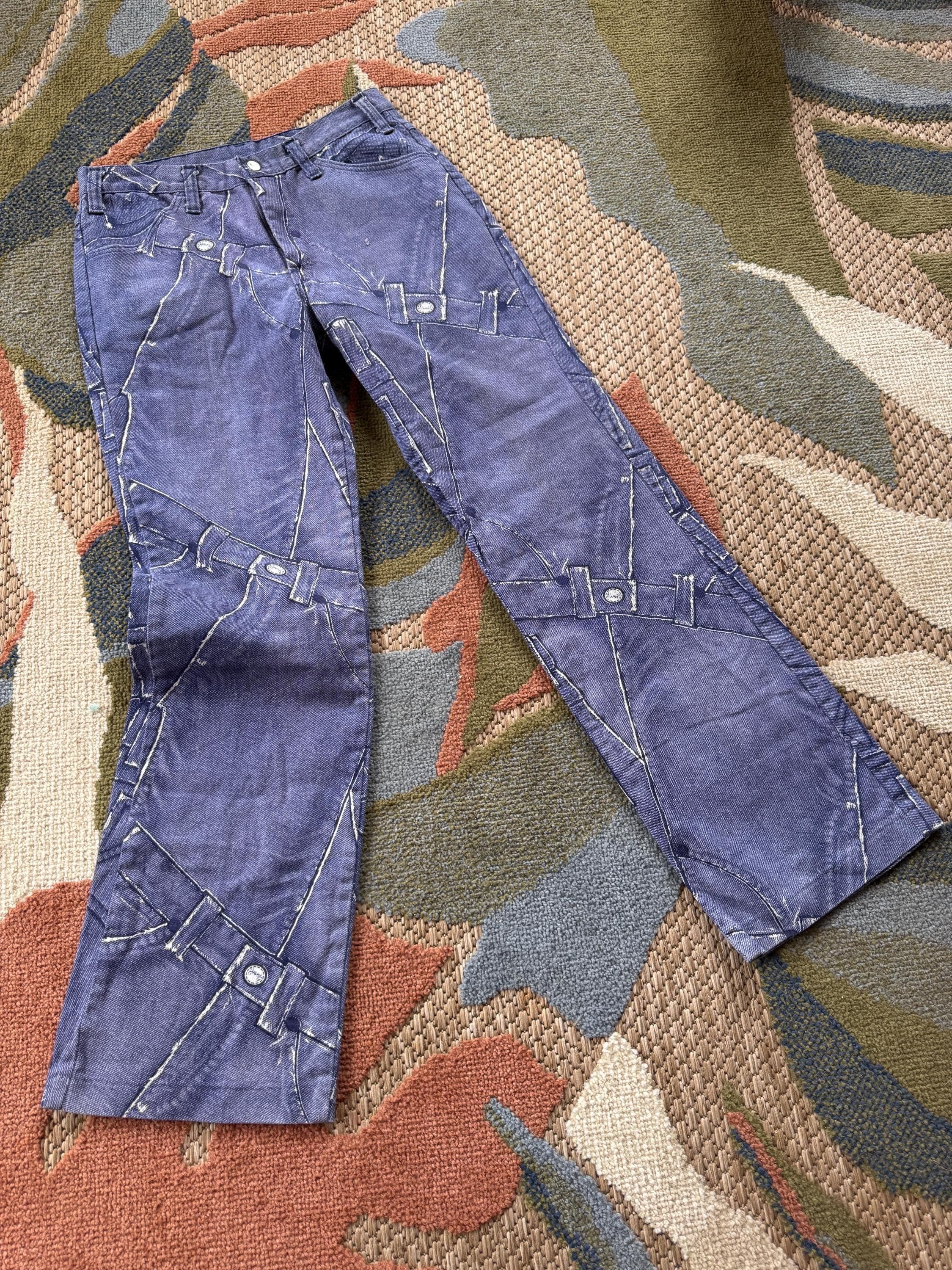 1970s Jean print pants, photo 1